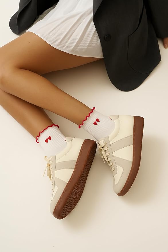 Crew Half Calf Grip Socks, Cutest Fruits Pilates Socks, Ruffle socks, Non-Slip, Barre Yoga Fitness