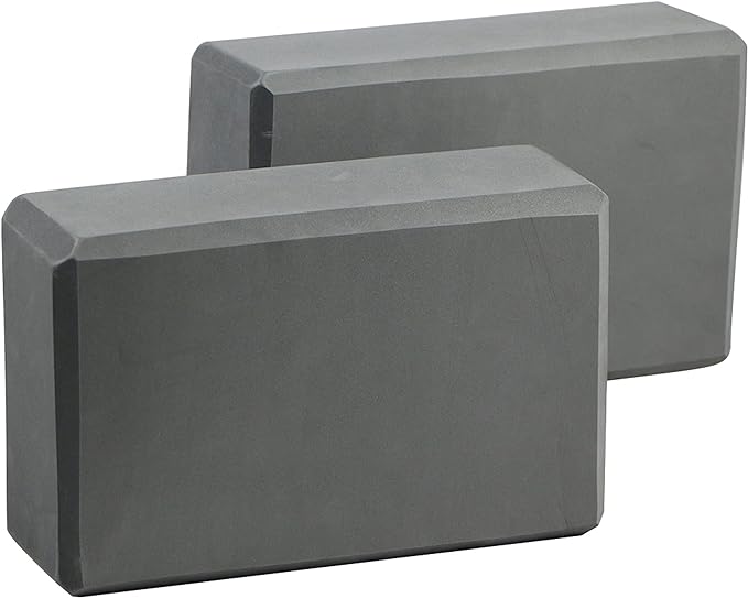 EXERZ Yoga Blocks 2 pack, Gym Blocks, Exercise Workout Fitness Bricks, Pilates Stretch Handstand Non-Slip