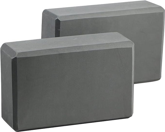 EXERZ Yoga Blocks 2 pack, Gym Blocks, Exercise Workout Fitness Bricks, Pilates Stretch Handstand Non-Slip