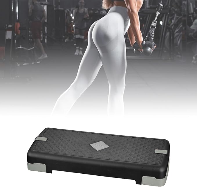 Generic Exercise Step Platform Aerobic Fitness Stepper Adjustable Workout Nonslip Textured Surface Training Load Bearing