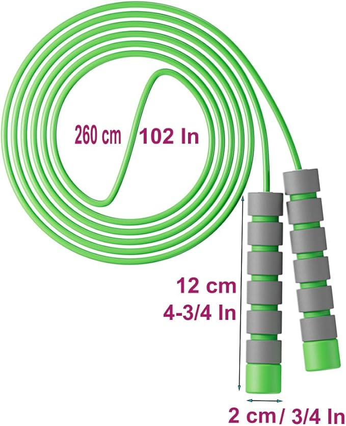 Adjustable Jump Ropes for Kids & Teens - Colorful Skipping Ropes with Soft Foam Handles - Ideal for Outdoor & Indoor Play, Fun Games Activity, Fitness, Exercise, and Party Favors