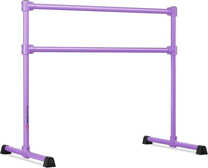 VITA Barre Portable Freestanding Double Ballet Barre, Extreme, Steel | Fixed Height, Made in USA, Home or Gym Exercise Equipment for Kids & Adults | Dance, Fitness, Pilates