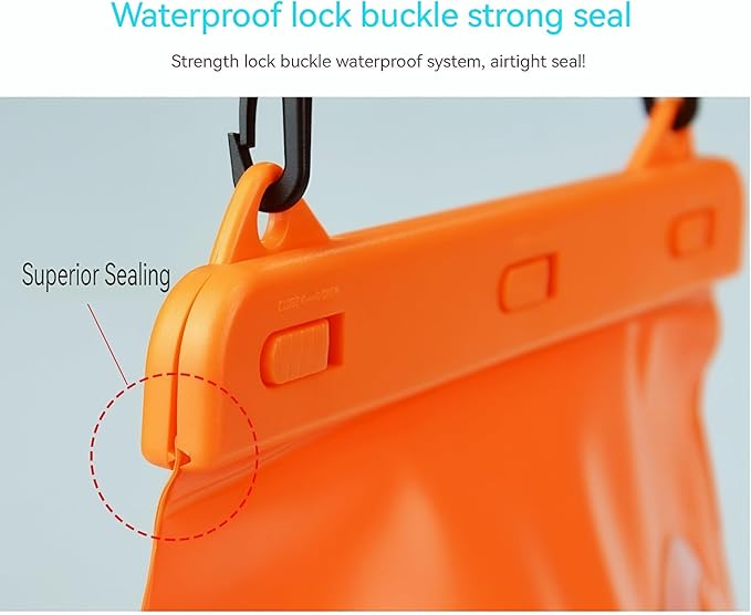 Small Dry Bags Waterproof,Orange,PVC Material Suitable for Beach Activities,Kayaking,Boating,Camping and More