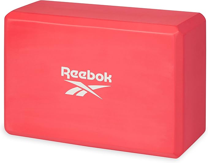 Reebok Solid Yoga Block, 4” x 6” x 9” Yoga Brick with Lightweight Support for Flexibility, Balance & Alignment, Portable Foam Block for Fitness, Home Workout, Stretching & More