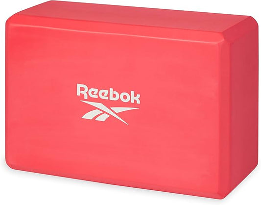 Reebok Solid Yoga Block, 4” x 6” x 9” Yoga Brick with Lightweight Support for Flexibility, Balance & Alignment, Portable Foam Block for Fitness, Home Workout, Stretching & More
