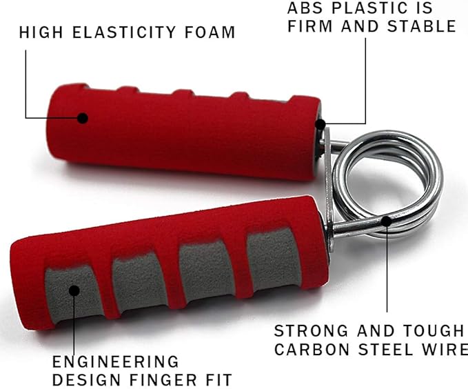 2 Pack Hand Grip Strengthener Set, Forearm Exerciser, Finger Gripper, Grip Strength Trainer, Hand Grip- Soft Foam Hand Exercise for Quickly Increasing Wrist Forearm and Finger Strength