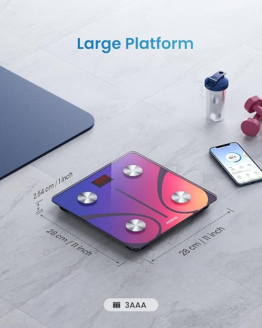 RENPHO Smart Scale for Body Weight, Digital Bathroom Scale BMI Weighing Bluetooth Body Fat Scale, Body Composition Monitor Health Analyzer with Smartphone App