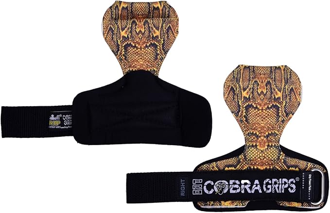Cobra Grips PRO Weight Lifting Gloves Heavy Duty Straps Alternative Power Lifting Hooks for Deadlifts Adjustable Neoprene Padded Wrist Support Bodybuilding