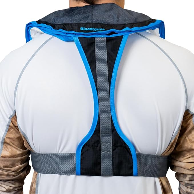 BLUESTORM Stratus 35 Inflatable Life Jacket PFD for Adults | US Coast Guard (USCG) Approved Automatic Self Inflating Life Vest Preserver with Manual Ripcord