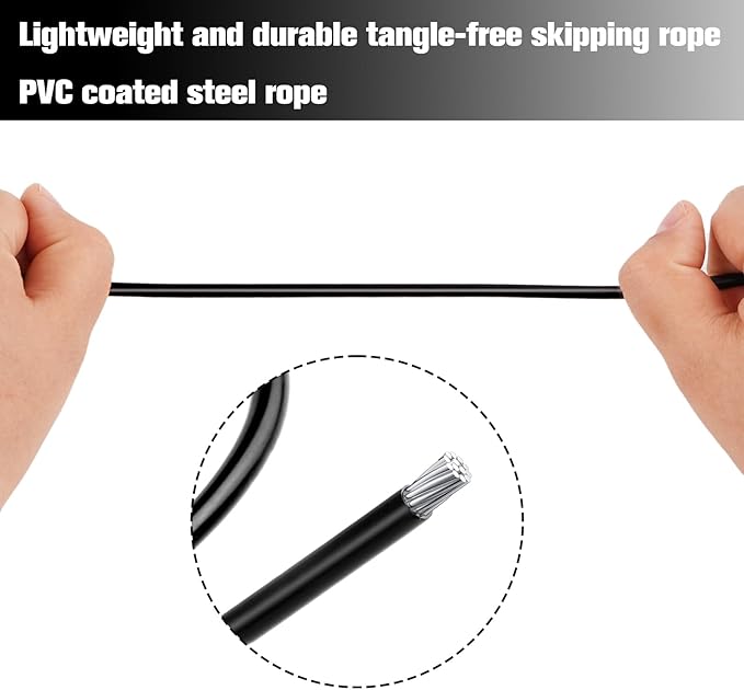 BLEUM CADE Adjustable Jump Rope, Skipping Rope with Ball Bearings, with Foam Handles for Fitness, Home Exercise & Slim Body, for Kids, Men, and Women