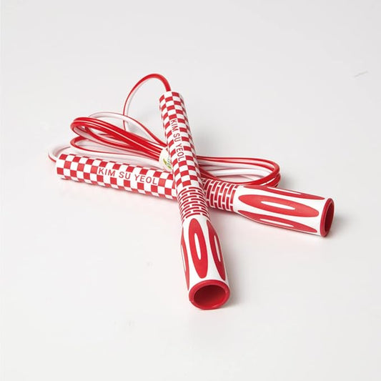 Skipping Jump Rope for Fitness Workout - Light Weight, Adjustable, Tangle Free, Excellent line control for Cardio Boxing, CrossFit, Training Exercise All Ages and Gender ( Special Luxury, KA-220, Made in Korea)