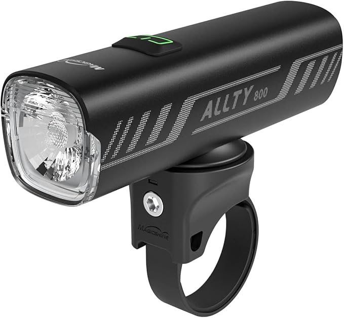 Magicshine Allty Commuter Bike Lights Allty 400, Allty 600, Allty 800 Road Bike Light, USB Type-C Rechargeable, IPX7 Waterproof LED Bike Light for Road, Urban Cyclists