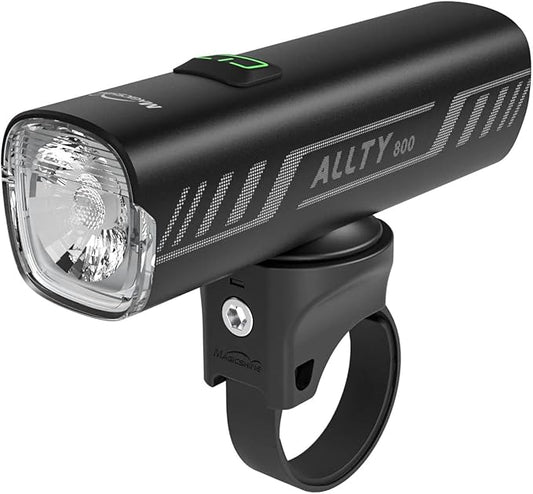 Magicshine Allty Commuter Bike Lights Allty 400, Allty 600, Allty 800 Road Bike Light, USB Type-C Rechargeable, IPX7 Waterproof LED Bike Light for Road, Urban Cyclists