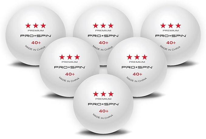 PRO SPIN 3-Star Ping Pong Balls – Professional White 40+ Table Tennis Balls | 3-Star Premium 40 Training & Competition Balls | Bulk, 10-Pack, and 3-Pack Options for Elite Players