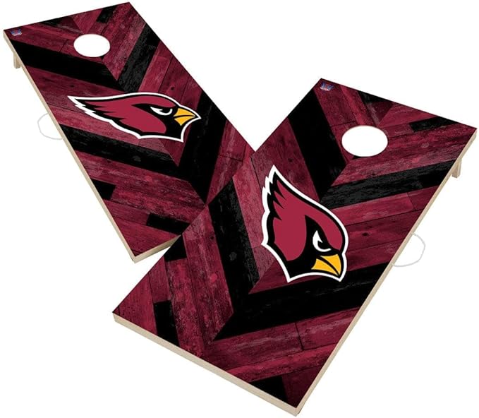 Football Team Cornhole Boards, 2x4 Regulation Corn Hole Game Set, Officially Licensed Cornhole Game, Perfect for Tailgates