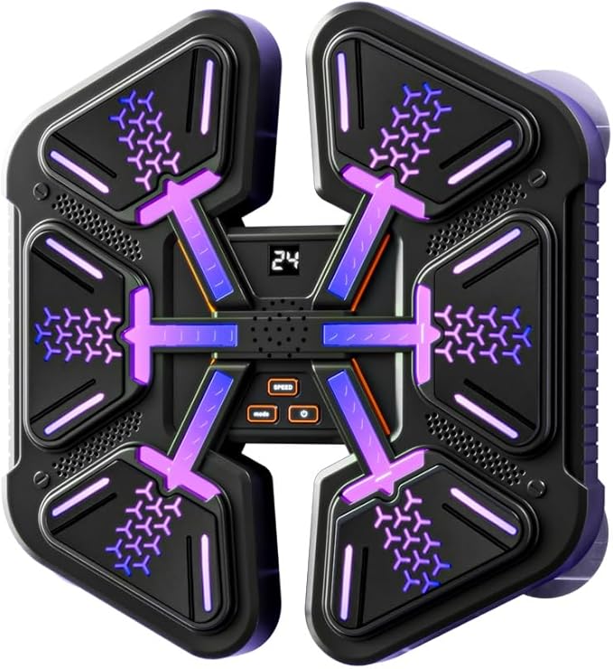 Music Boxing Machine With Gloves, Wall Mounted Intelligent Trainer for Kids, Game Equipment Workout Punching Machine for Teenagers Boys Girls Gifts