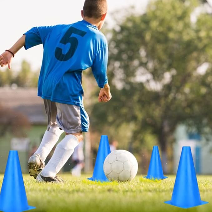 9 Inch Cones Sports, 15 Pack Orange Soccer Cones Training Agility Field Marker Plastic Traffic Cones for Football Basketball Drills Multipurpose Practice, Indoor Outdoor Games Activity Party Events