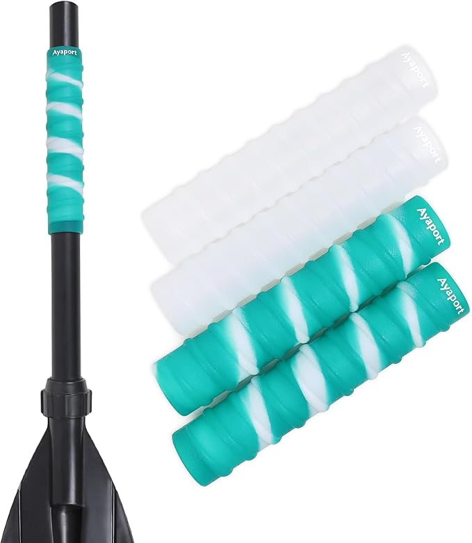Ayaport Kayak Paddle Grips Non-Slip Silicone Wraps Blister Prevention Kayaking Accessories for Take-Apart Paddles