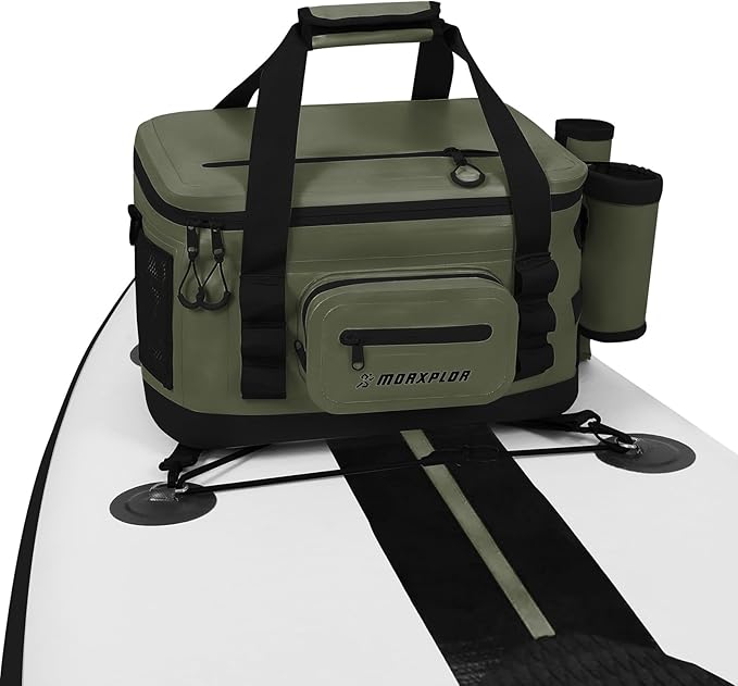 Waterproof Shell 24 cans Paddle Board Cooler Bag, Sup Deck,Kayak Cooler Bag Accessories