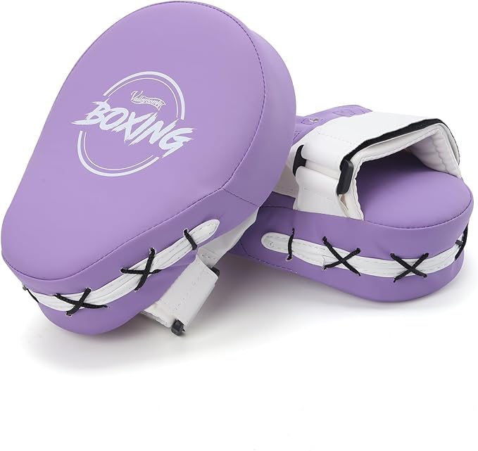 Valleycomfy Boxing Curved Focus Punching Mitts- Leatherette Training Hand Pads