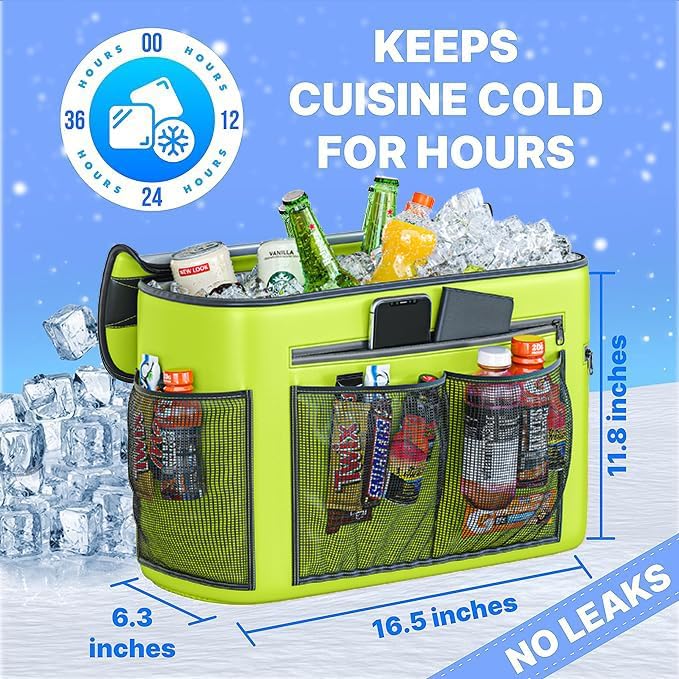 Skywin Kayak Cooler Behind Seat, Waterproof Cooler for Kayaking, Compatible with Lawn Chair Style Seats, Stores Drinks and Keeps Them Cool All Day