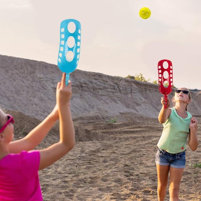 ArtCreativity Scoop and Toss Game for Kids – Includes 2 Scoops and 2 Balls – Fun Outdoor Toys for Beach, Backyard, Camping, or Park – Great PE Equipment & Summer Activity for Boys, Girls & Families