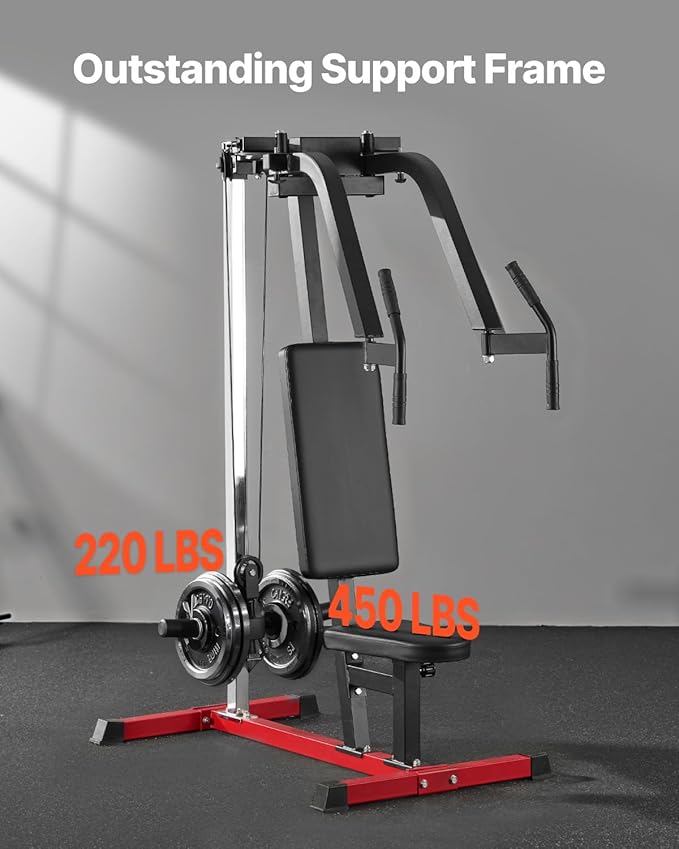 VEVOR Chest Press Machine, Bench Press Set, Adjustable Flat Incline Bench with Independent Converging Arms, Upper Chest Equipment, Fitness Home Gym Equipment Chest