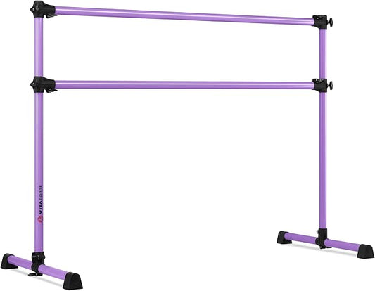 VITA Barre Portable Freestanding Double Ballet Barre, Prodigy, Aluminum | Adjustable Height, USA Made, Home or Gym Exercise Equipment for Kids & Adults | Dance, Fitness, Pilates