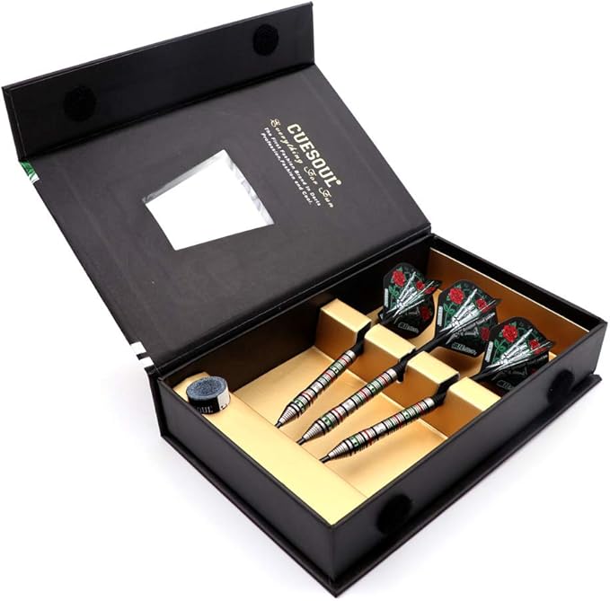 CUESOUL Jazz-Metal 21g/23g/25g 90% Tungsten Steel Tip Dart Set with Integrated Dart Shafts and Dart Flights