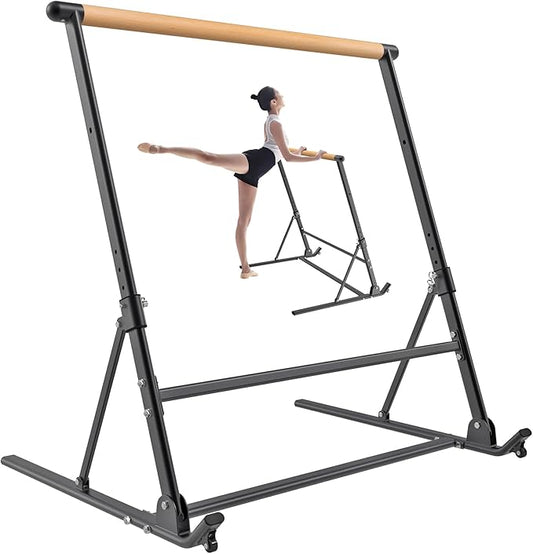 Height Adjustable Ballet Barre, Heavy Duty Freestanding Dance Bar, Anti-Slip Sturdy for Kids & Adults, Ideal for Home, Ballet, Fitness, Yoga