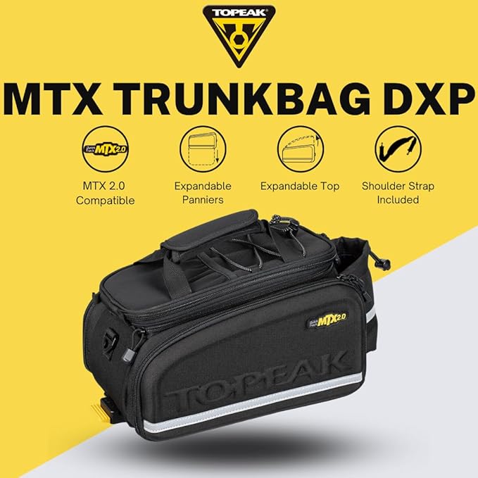 Topeak MTX TrunkBag - Rear Bicycle Bag - Spacious Storage and Easy Mounting