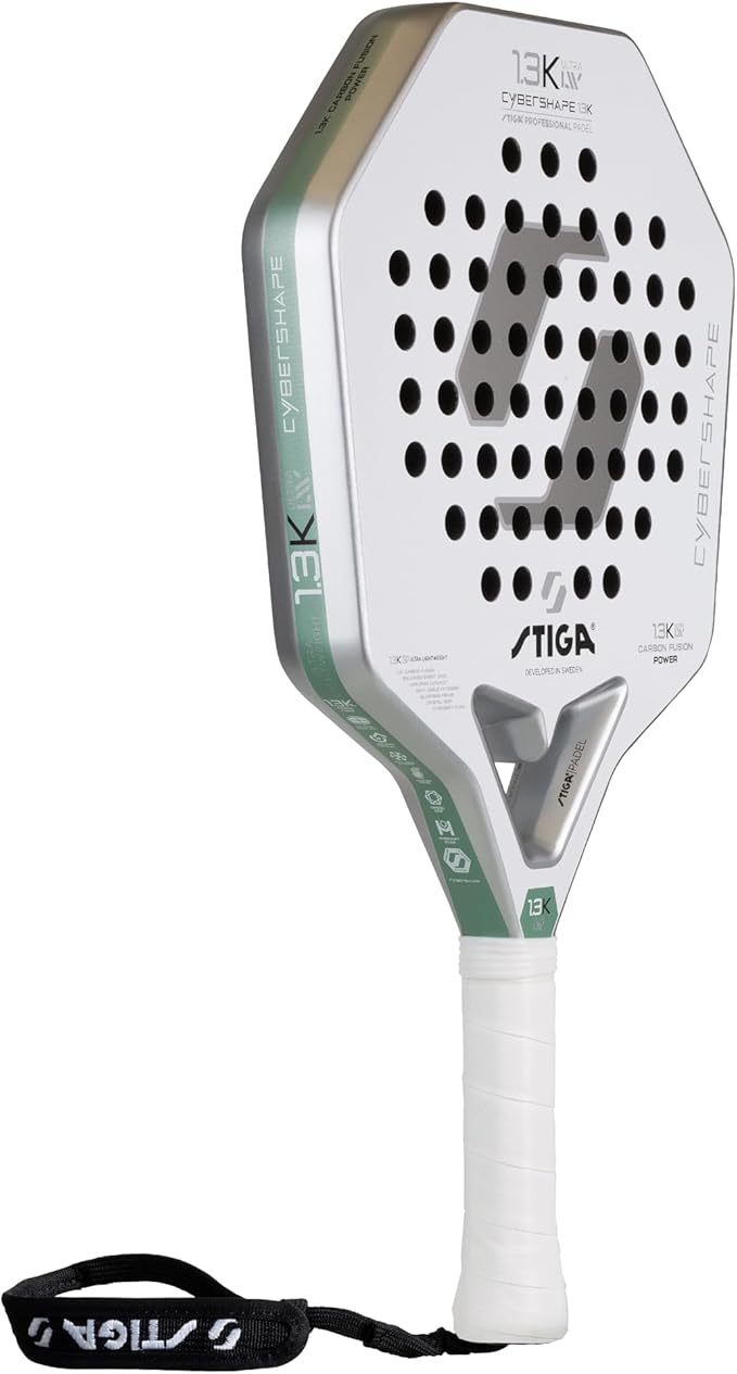 Stiga Padel Racket 1.3K LW Cybershape, Lightweight Racket for Intermediate & Junior Players for Fast-Paced Padel Play, Competition Approved