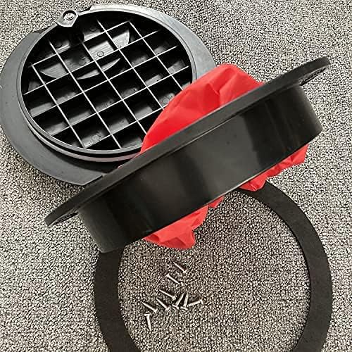 9 Inch Hatch Kit, Deck Hatch with Waterproof Bag and Fasteners for Kayak Boat Fishing Rigging（Black）