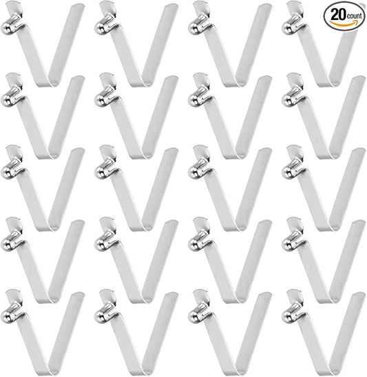 HARFINGTON Single Button Kayak Paddle Snap Spring Clip Spring Steel V-Shaped Hollow Lift Telescopic Locking Tube Pole Clips for Tent Umbrella Camping