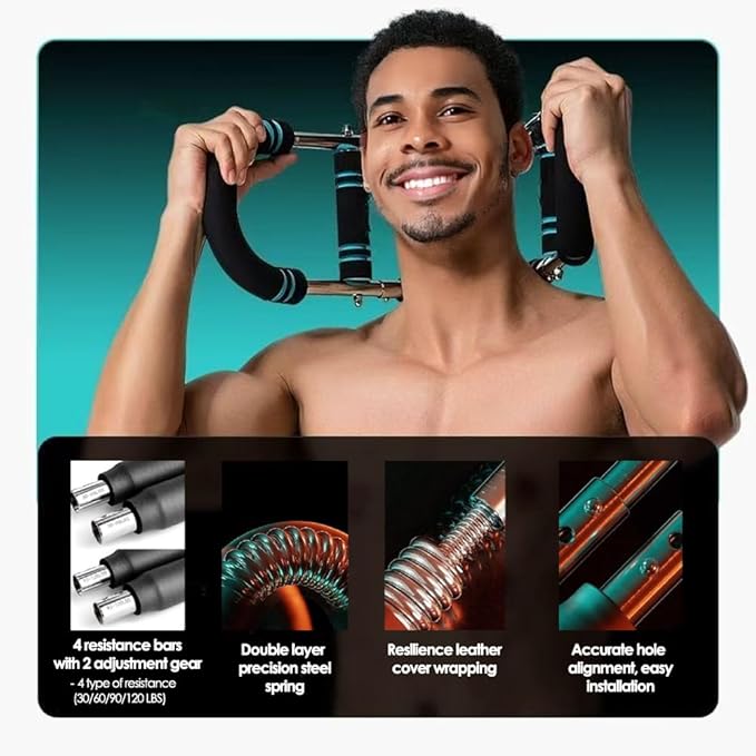 Twister Arm Trainer, Adjustable Chest Trainer (60–110 lbs) for Chest, Arm & Shoulder Workout, Detachable Chest Workout Equipment for Enhancing Upper Body Muscle