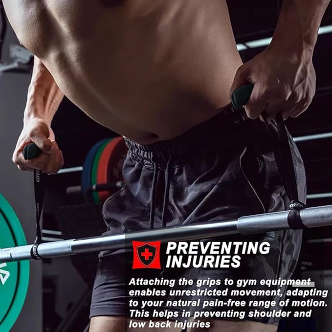 LARA STAR Pull Up Handles Grips Fitness Strap Heavy Duty Cable Machine Handles Training Grip Strength Sling Trainer for Home Gym Pull-up Bars Barbells and Pulling Machines