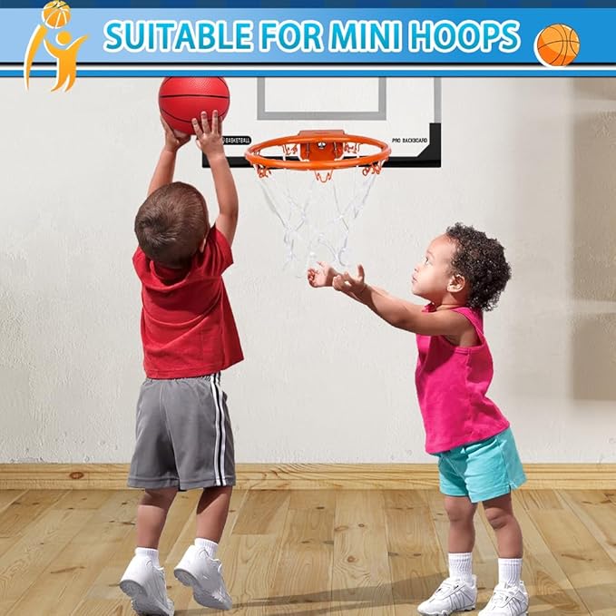 6" Mini Basketball for Kids & Adults, Indoor Basketball for Over-Door Hoop, Toddler Balls Arcade Game 5 Pack