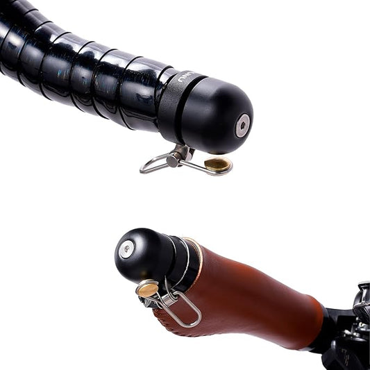 Bike Handlebar Bell - 80dB Loud Aluminum Alloy End Plug Bell for Road & Mountain Bicycles | 18-25mm Compatible | Waterproof & Lightweight 65g