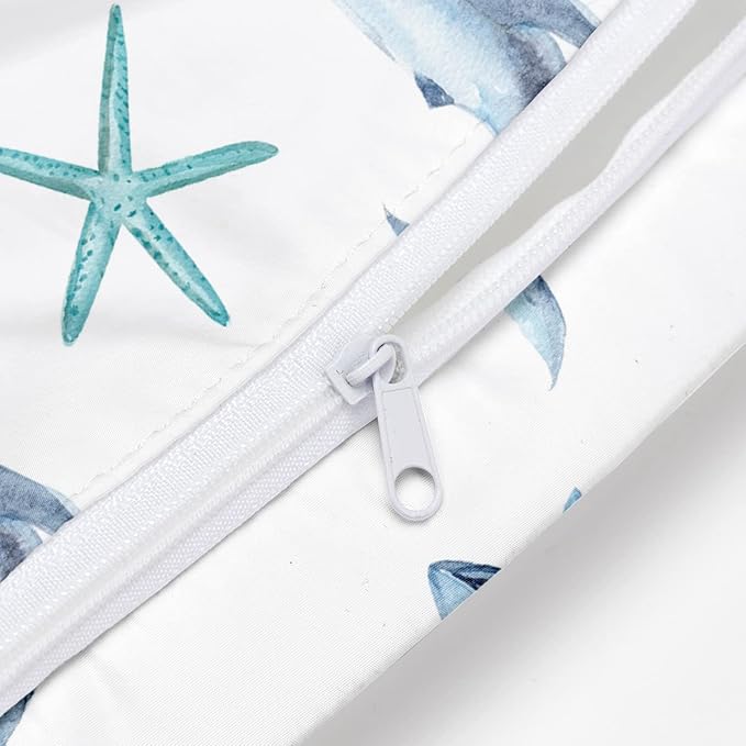 Wet Bag, Wet Dry Bag, Wet Bag for Swimsuit, Travel, Beach, Pool, Diapers, Dirty Yoga Gym Clothes, Makeup Bag, Waterproof Reusable Beach Bag Ocean Decor Starfish Sea Horse Anchor