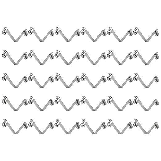 HARFINGTON 30pcs Double Button Kayak Paddle Snap Spring Clip 10x13x50mm 65Mn Spring Steel V-Shaped Solid Lift Telescopic Locking Tube Pole Clips for Tent Umbrella Camping