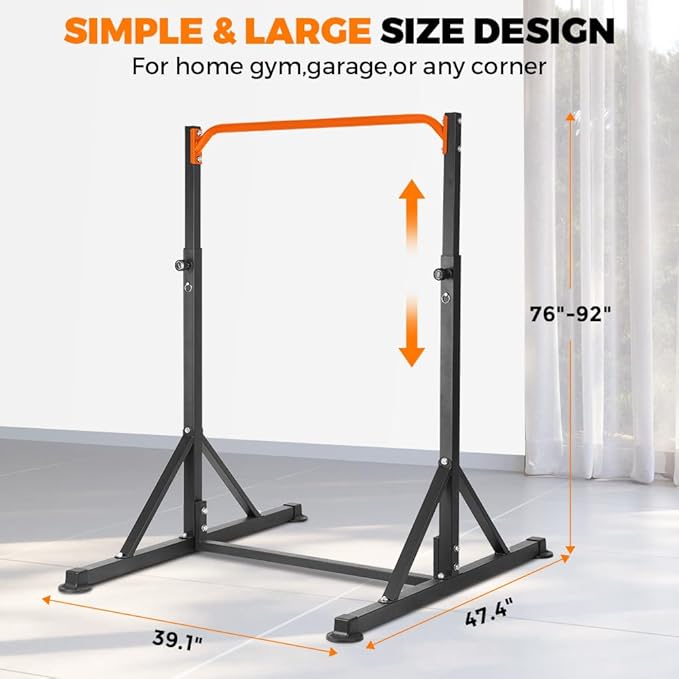 ONETWOFIT Pull Up Station, Power Tower Adjustable Pullup Bar Multifunction Strength Training Workout Gym Equipment Free Standing Chin up Bar for Home Outdoor, Support 440LBS