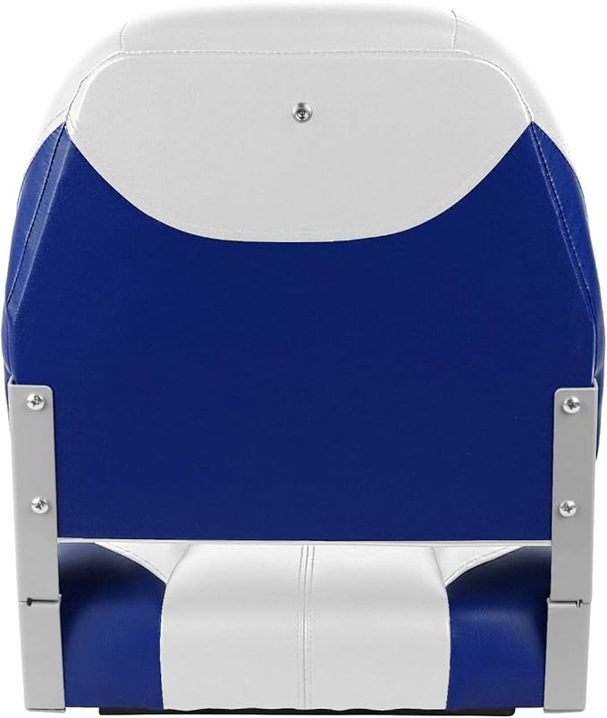 Two Tone Low Back Folding Boat Seat,White/Blue,2pcs/pack