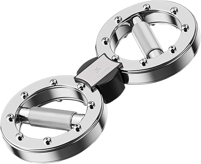 EILISON Rotating Burn Machine 12 LB, Rotating Arm Machine 360 Degree Rotating Grips, Multifunctional Spinning Burn Rotator Machine for Forearm Trainer, Boxing, Workouts (Silver)