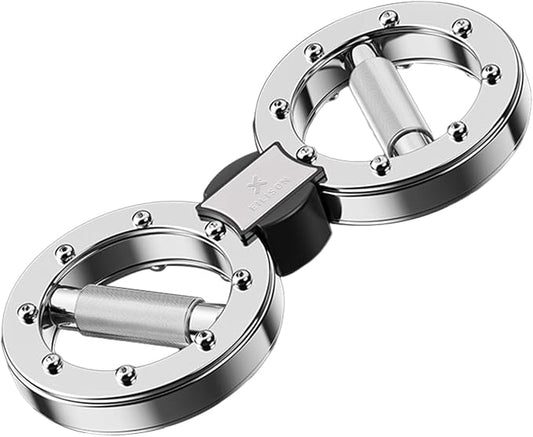 EILISON Rotating Burn Machine 12 LB, Rotating Arm Machine 360 Degree Rotating Grips, Multifunctional Spinning Burn Rotator Machine for Forearm Trainer, Boxing, Workouts (Silver)