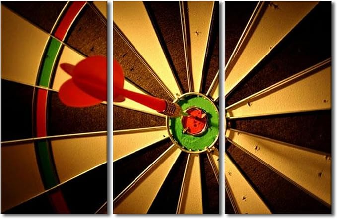 Dart Wall Art for Living Room Office Successful Concept Wall Decor Inspirational Framed Wall Painting Canvas Prints Pictures House Decoration for Bedroom Modern Artwork Ready to Hang - 40" Wx60 H