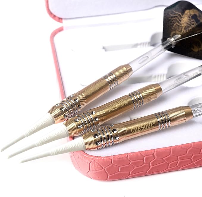 CUESOUL Soft Tip Darts Set Plastic Tip with Dart Case