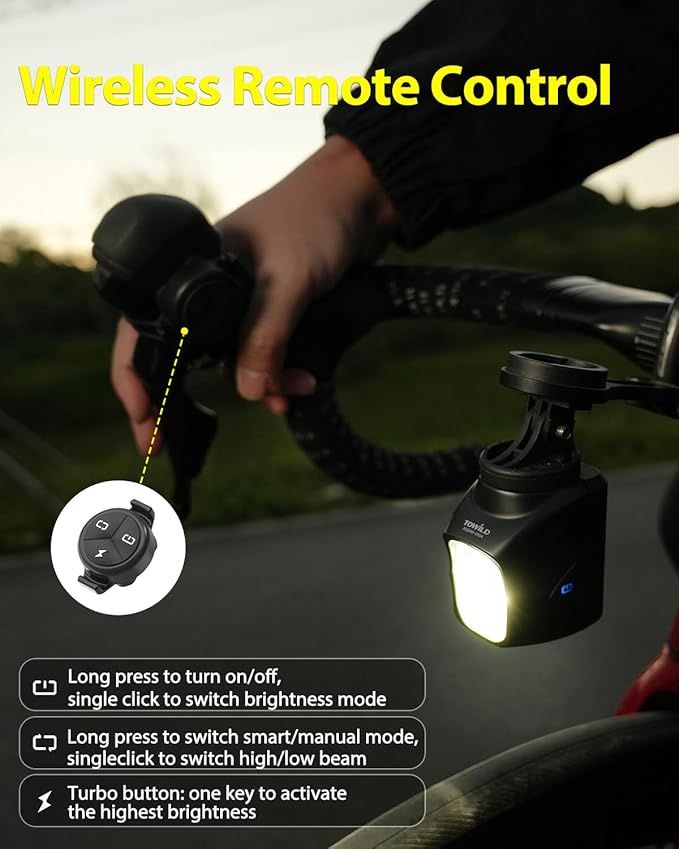 TOWILD DL1700 Bike Lights for Night Riding,1700LM Dual Light Source Super Bright Bicycle Headlight,Waterproof Bike Front Light for Mountain Road Cycling