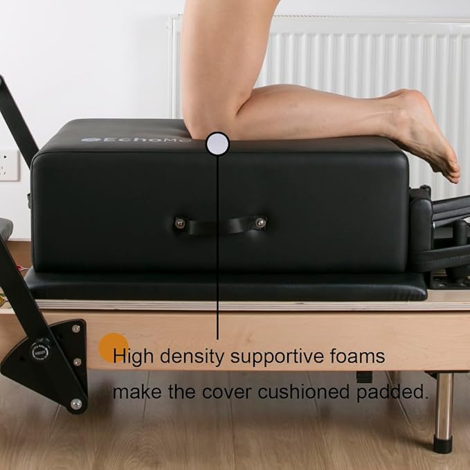 Pilates Sitting Box for Pilates Reformer by EchoMe, Box Pilates Reformer for Home Gym,Professional Studio Use,and Strength Exercises,Pilates Reformer Accessory for Pilates Exercises