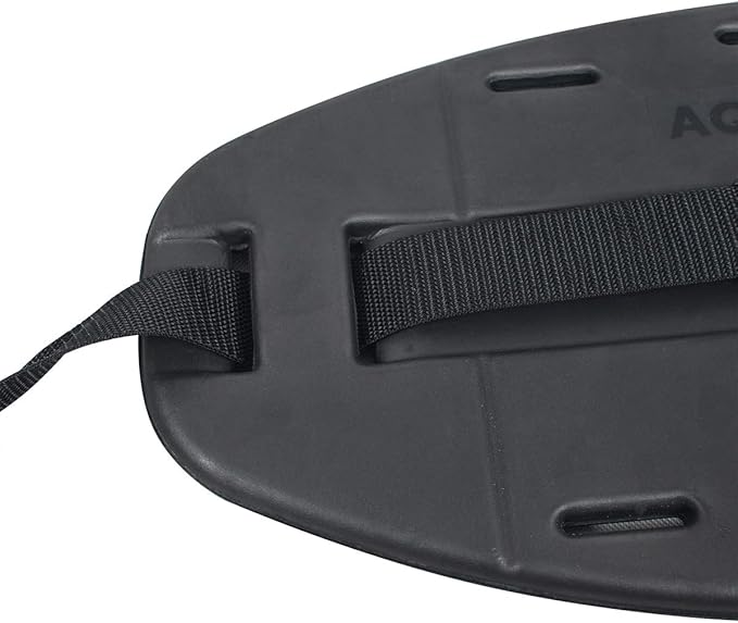 Kayak Seat Back, Sit On Top Kayak Backrest, Adjustable Cushioned Kayaking Support Back Pad Band (Dark Black)
