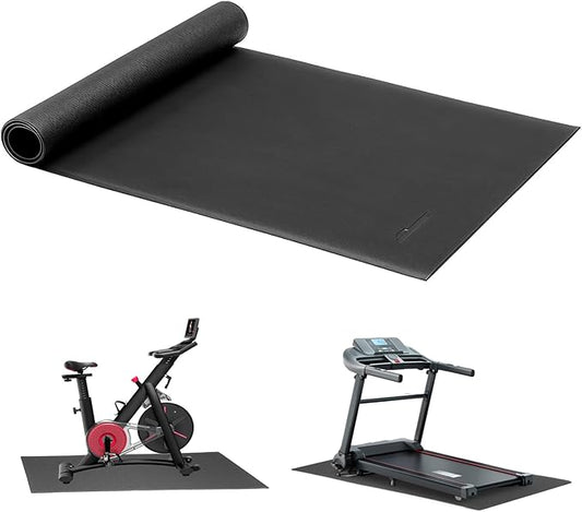 Treadmill Mat for Exercise Equipment – 72" x 48" Rubber Floor Protector Mat for Home Gym, Bike, Rowing Machine – Anti-Slip PVC, Easy to Clean, Workout or Garage Gym Flooring